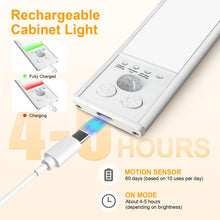 Carica l'immagine nel visualizzatore di Gallery, flintronic 2 Pezzi Luce LED Sottopensile Cucina, 20CM Luce con Sensore di Movimento, 3 Temperature Colore 4 Luminosità, 