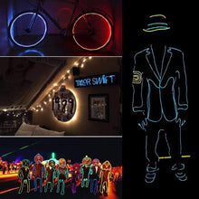 Carica l'immagine nel visualizzatore di Gallery, EL Wire LED Neon Flessibile Elettroluminescente Filo EL Fili Super Luminoso Stroboscopico Controllo di o Abito Cosplay F