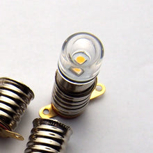 Carica l'immagine nel visualizzatore di Gallery, AC/DC E10 Lampadine, 10 pz 12V Bianco caldo E10 Lampadine di Ricambio Miniatura Vite Lampade LED 65Lm (12V, Bianco caldo