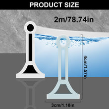 Carica l'immagine nel visualizzatore di Gallery, Barriera Doccia 2 M Soglia Doccia Silicone Doccia Autoadesivo Bordo Vasca da Bagno Pieghevole Barriera per Doccia Bordo 