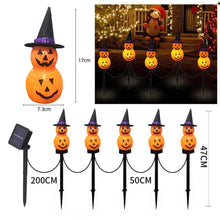 Carica l'immagine nel visualizzatore di Gallery, YZYOE 5 set di lampade decorative a LED solari fantasma, affascinanti puppetti di neve all'aperto impermeabili Halloween e lampade decorative Natale, 2 modalità illuminazione calda.