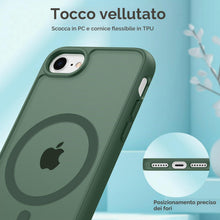 Carica l'immagine nel visualizzatore di Gallery, Natiiozie Magnetica Cover per iPhone SE 3/2 (2022/2020), iPhone 8/7 Compatibile con MagSafe Custodia Traslucida Opaca Po