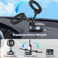 Carica l'immagine nel visualizzatore di Gallery, GXGM 1 Pcs Porta Cellulare Auto,Supporto Telefono Auto, Supporto Cellulare con Ventosa, Rotazione a 360°, Nero, Regalo D