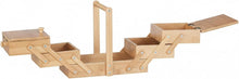Carica l'immagine nel visualizzatore di Gallery, Relaxdays Cestino Cucito Piccolo bambù Scatola Box Vuoto Porta-Cucito Apribile con Coperchio HLP: 20x24x13,5 cm Beige