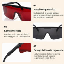 Carica l'immagine nel visualizzatore di Gallery, 2 Pezzi Occhiali Protezione Laser IPL 200-2000nm Occhiali Protettivi Luce Pulsata IPL Occhiali di Sicurezza Laser per De