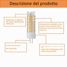 Carica l'immagine nel visualizzatore di Gallery, Lampadine LED G4 7W AC 220-240V Bianco caldo 3000k 700LM Non Dimmerabili Sostituisci Lampadina,Bi-Pin G4 Base Tipo JC La