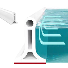 Carica l'immagine nel visualizzatore di Gallery, 200×3×2 cm Barriera Doccia Ferma Acqua,Bordo per Piatto Doccia in Silicone,Striscia Separatrice Asciutta,Pieghevole a Pi