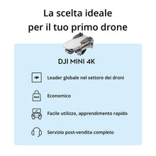 Carica l'immagine nel visualizzatore di Gallery, DJI Mini 4K, drone per adulti, fotocamera 4K HD, meno di 249 g, stabilizzatore 3 assi, trasmissione video 10 km, return automatico, resistenza al vento, 31 min di volo, C0, volo