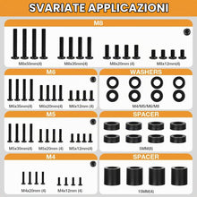 Carica l'immagine nel visualizzatore di Gallery, flintronic 68Pz Viti di Montaggio TVs, M4/M5/M6/M8/rondelle/distanziali, Kit Hardware di Montaggio TV Universale, per TV