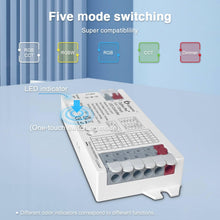 Carica l'immagine nel visualizzatore di Gallery, GLEDOPTO Controller LED ZigBee 3.0 Pro+ 5 in 1 RGBCCT RGBW CCT, 12-24 V 20 A (15 A per canale), dimmer 1-100% senza sfar
