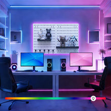 Carica l'immagine nel visualizzatore di Gallery, illuburg 24V Striscia LED COB RGB 10m 576LED/m CRI90+ Dimmerabile Autoadesiva Multicolore Decorazione Banda Barra Strip 