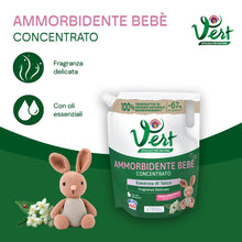 Carica l'immagine nel visualizzatore di Gallery, Chanteclair Vert - Ammorbidente Bebè Talco 1200ml 60 Lavaggi