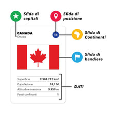 Carica l'immagine nel visualizzatore di Gallery, The World Game - Gioco di Carte Geografia - Gioco da Tavolo Educativo per Bambini, Famiglie e Adulti - Un Gioco di Società per Ragazzi e Ragazze sul Mundo - In Italiano