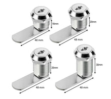 Carica l'immagine nel visualizzatore di Gallery, 1 Serratura per armadio a leva 25 mm Cilindro universale lucchetto per mobili lucchetto per cassetta postale diametro 19