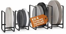 Carica l'immagine nel visualizzatore di Gallery, Avilia Scolapiatti Verticale in Metallo Set 4, Porta Coperchi, 2 Misure
