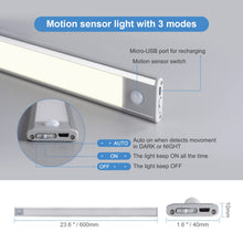 Carica l'immagine nel visualizzatore di Gallery, GRIFEMA GD1001-60 Luce Armadio 115LED con Sensore di Movimento, Luci Notturne Wireless Ricarica USB, Barra Lampada Guardaroba, Senza Fili Luci Scale Emergenza, per Armadio Bar Corridoio Garage (60CM)