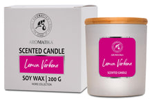 Carica l'immagine nel visualizzatore di Gallery, Candela Profumata di Limone Verbena 200g - Candela con Olio Essenziale di Verbena - Candela Alla Cera di Soia - Candele per la Casa - Aromaterapia - Candela Regalo - Idea per il Compleanno - Natale