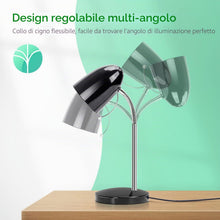 Carica l'immagine nel visualizzatore di Gallery, Aigostar Lampada da Scrivania Vintage, Lampada da Tavolo con Cavo da 153 cm, Lampadina Non Inclusa, Compatibile con Lamp