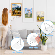 Carica l'immagine nel visualizzatore di Gallery, Adesivo Appendi Quadro, 36 Pezzi Ganci Adesivi per Quadri, Ganci Autoadesivi Invisibili, Massima 3kg, Gancetti per Quadr