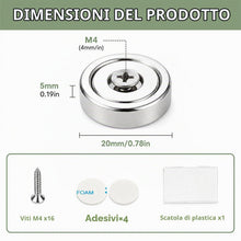 Carica l'immagine nel visualizzatore di Gallery, Romon Magneti con Foro 12 Pezzi, 20x5mm Calamite Potenti 10kg di Forza – Calamita Neodimio con Viti &amp; Scatola per Legno,