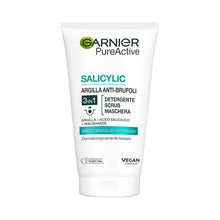 Carica l'immagine nel visualizzatore di Gallery, Garnier Maschera 3in1 Argilla, Per Pelli Miste e Con Imperfezioni, Effetto Purificante e Anti-Brufoli, Impurità Rimosse 