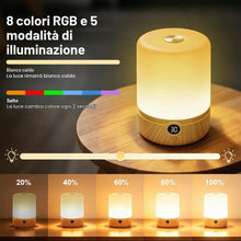 Carica l'immagine nel visualizzatore di Gallery, URAQT Luce Notturna LED, Lampada da Comodino Touch Dimmerabile