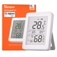 Carica l'immagine nel visualizzatore di Gallery, SONOFF SNZB-02DR2 AirGuard TH, sensore Zigbee intelligente per temperatura e umidità, display LCD da 3,6", monitoraggio 
