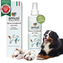 Carica l'immagine nel visualizzatore di Gallery, amusi Balsamo Cani Pelo Lungo Spray Sciogli Nodi Pelo Cane 250ml - Made in Italy, Formula Ipollergenica, Lucida, Condiziona, Nutre, Effetto Antistatico, Balsamo per Cani Spray, Districante Pelo Cane