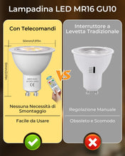 Carica l'immagine nel visualizzatore di Gallery, Lampadine a LED GU10 con Telecomando, 4W GU10 LED Dimmerabile