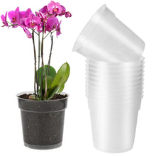 Carica l'immagine nel visualizzatore di Gallery, 10 Vasi Trasparenti per Orchidee Ø11,5 cm con Fori di Drenaggio