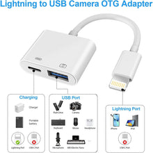 Carica l'immagine nel visualizzatore di Gallery, [Certificato Apple MFi]Adattatore Lightning a USB OTG per iPhone 14/13/12/11, Adattatore Fotocamera da Lightning a USB c