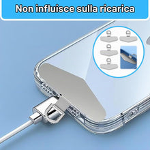 Carica l'immagine nel visualizzatore di Gallery, 4 pezzi Pad Universale per Cordino, Toppa per Laccio Telefono con Anello in Metallo, Patch Porta Cellulare, Acciaio Inox