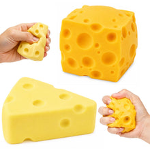 Carica l'immagine nel visualizzatore di Gallery, 2 pezzi Cheese Squishy Shapes Giocattoli Sensorial,Giocattolo Squishy
