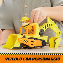 Carica l'immagine nel visualizzatore di Gallery, Rubble &amp; Crew, Veicolo da lavoro di Rubble, Bulldozer giocattolo con parti mobili e personaggio da collezione, giocattoli per bambini dai 3 anni in su