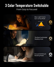 Carica l'immagine nel visualizzatore di Gallery, HIONXMGA Luce per Lettura Libri a Letto,Luce da Lettura a LED portatile con clip,3 Colori ambra e regolazione continua d