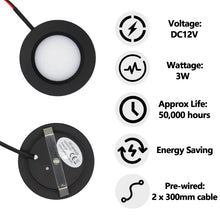 Carica l'immagine nel visualizzatore di Gallery, 12V Campervan Incastrato LED 3W Montare Luci A Soffitto Lumini Macchie Bianche Calde 3000K Dimmabili per T4 T5 Caravan B
