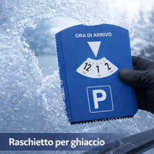 Carica l'immagine nel visualizzatore di Gallery, Kit Portadocumenti Auto e Moto con Scomparti + Disco Orario Multifunzione – Organizer Documenti con Raschietto Ghiaccio,