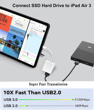 Carica l'immagine nel visualizzatore di Gallery, [Certificato Apple MFi]Adattatore Lightning a USB OTG per iPhone 14/13/12/11, Adattatore Fotocamera da Lightning a USB c