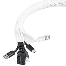 Carica l'immagine nel visualizzatore di Gallery, VINATO 3m Guaina Cavi Bianca, 13-20mm Copricavo Bianco