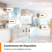 Carica l'immagine nel visualizzatore di Gallery, Presa Wifi Italiana 16A 3680W, Monitoraggio energetico Intelligente Smart Presa, Protezione Sovraccarico, Timer e Regola
