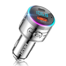 Carica l'immagine nel visualizzatore di Gallery, LENCENT Trasmettitore FM Bluetooth 5.3, PD 20W &amp; QC 3.0 18W Ricarica Veloce, Adattatore Bluetooth per Auto, Wireless FM Radio, Cancellazione del Rumore, Chiamate in Vivavoce, Hi-Fi Musica, 7 Luci LED
