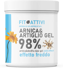 Carica l'immagine nel visualizzatore di Gallery, Arnica Forte e Artiglio del Diavolo Forte 550ml Effetto Freddo 98% Arnica Per Cavalli Uso Umano Vitamina E Mentolo Menta per Massaggi Locali Made In Italy