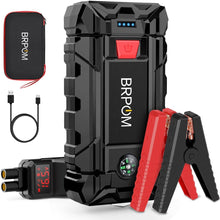Carica l&#39;immagine nel visualizzatore di Gallery, BRPOM Avviatore Batteria Auto, 5000A Avviatore di Emergenza per Auto/Moto, (Motori Fino a 8.0L Gas o 6.5L Diesel) Torcia a LED,Porta USB da per Smartphone