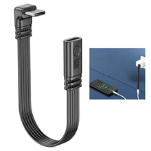 Carica l'immagine nel visualizzatore di Gallery, Cavo Prolunga USB C 90 Gradi, 15cm Type C Maschio Femmina Piatta Prolunga in Silicone, Supporta Trasferimento Dati e Ric
