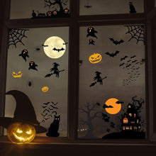 Carica l'immagine nel visualizzatore di Gallery, Haus Projekt 53 Pezzi Adesivi Halloween Finestre Riutilizzabili, 8 Fogli A4