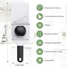 Carica l'immagine nel visualizzatore di Gallery, Ibergrif M526 Mandolina, Affettatrice Verdure Regolabile 1–4 mm
