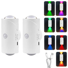 Carica l'immagine nel visualizzatore di Gallery, 2 pezzi Lampada da parete intelligent, Applique da Parete LED Ricaricabili, Sensore di Movimento per Luci e Batteria Dim