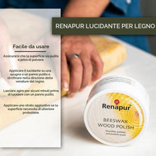 Carica l'immagine nel visualizzatore di Gallery, Renapur Lucidante Premium con Cera d’Api – Lucidante Naturale per Mobili – Nutre Lucida e Protegge Tutte le Superfici in
