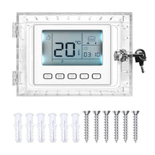 Carica l'immagine nel visualizzatore di Gallery, GAESHOW Protezione Termostato Universale, Copertura Universale per Termostato con 2 Chiavi, termostato Trasparente Lock 