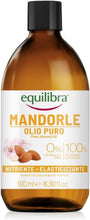 Carica l'immagine nel visualizzatore di Gallery, Equilibra Olio di Mandorle Dolci Puro, Nutriente ed Elasticizzante, 500 ml